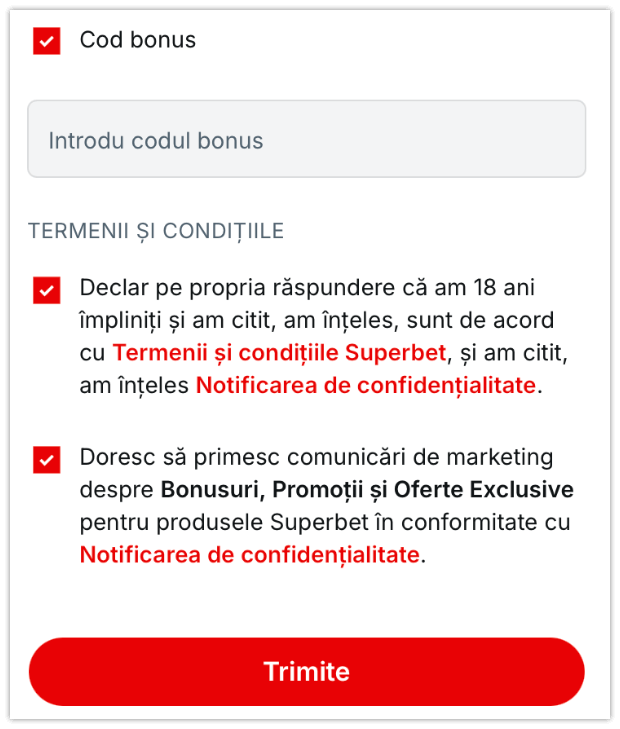 cod bonus superbet 2025