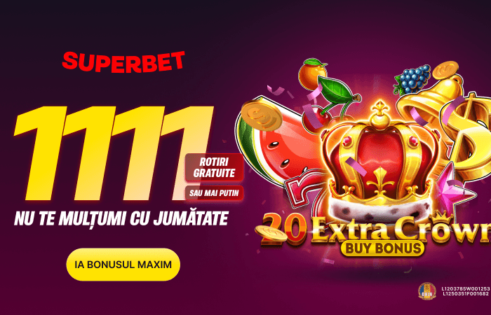 Cod bonus Superbet: 1111 rotiri gratuite fără depunere