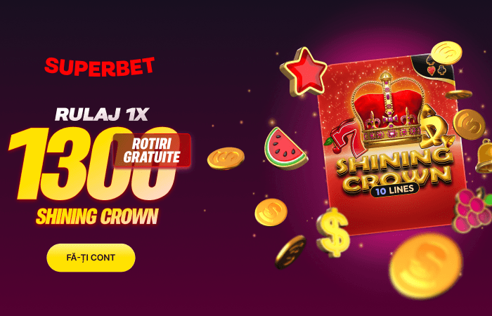 Cod bonus Superbet: 1300 rotiri gratuite fără depunere