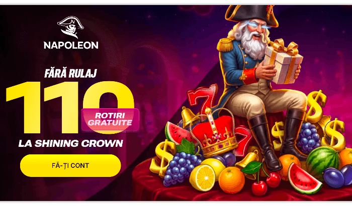 Napoleon Games Casino Cod Bonus: 110 rotiri gratuite fără depunere